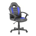 Techni Mobili Techni Mobili RTA-KS40-BL Kids Gaming & Student Racer Chair with Wheels; Blue - 35.25-39.25 x 22 x 21.25 in. RTA-KS40-BL